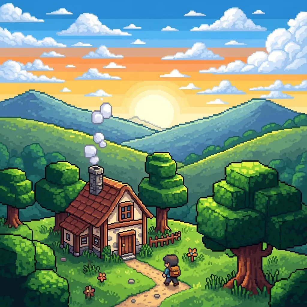 Custom pixel art illustration example